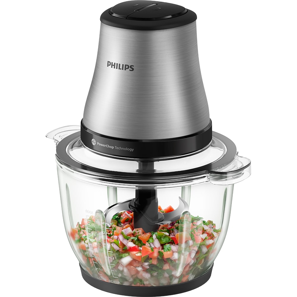 Tocator PHILIPS Seria 3000 HR1503/00, 2l, 500W, 2 trepte viteza, argintiu-negru