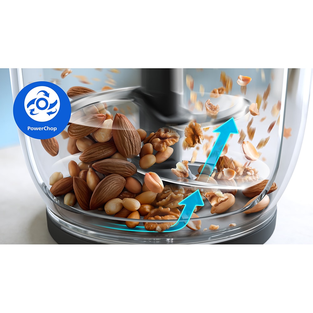 Tocator PHILIPS Seria 3000 HR1503/00, 2l, 500W, 2 trepte viteza, argintiu-negru