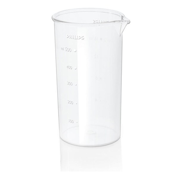 Mixer vertical PHILIPS Daily Collection HR1621/00, 0.5l, 650W, 2 trepte viteza, alb-rosu
