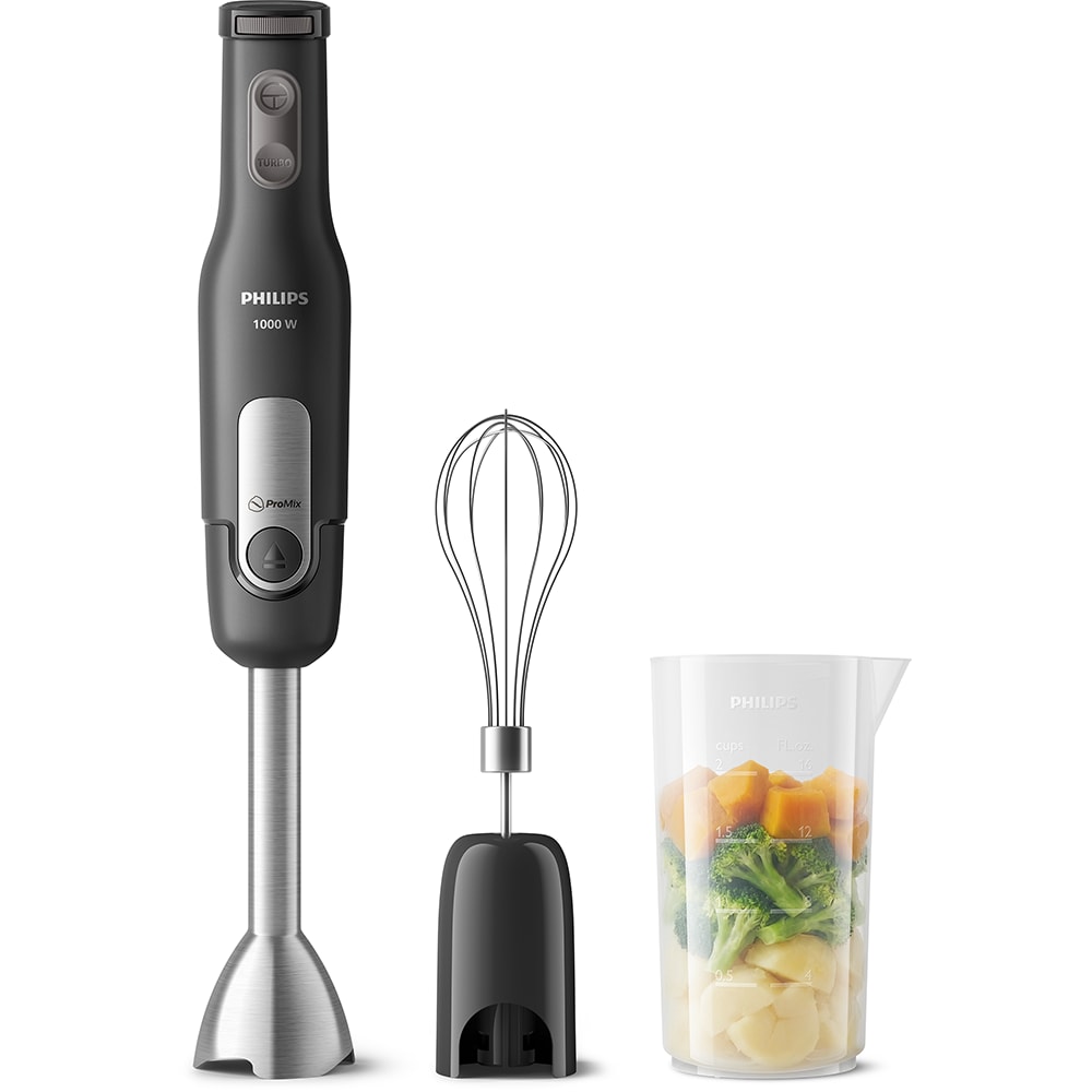Mixer vertical PHILIPS Seria 3000 HR2561/00, 1000W, 4 trepte viteza, negru