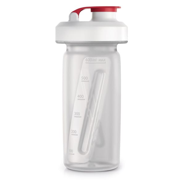 Mini blender PHILIPS Daily Collection HR2872/00, 0.6l, 350W, 1 treapta viteza, alb-rosu 