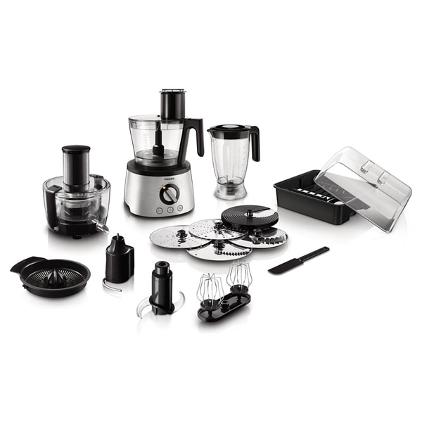 Robot de bucatarie PHILIPS Avance Collection HR7778/00, vas 3.4l, blender 2.2l, 1300W, 12 trepte viteza, argintiu-negru 