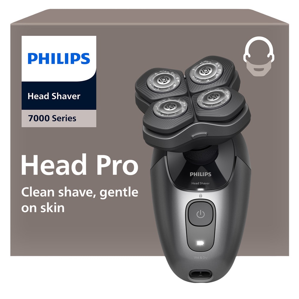 Aparat de ras pentru cap PHILIPS Pro Series 5000 HS5980/15, autonomie 60 min, 4 elemente de taiere, negru