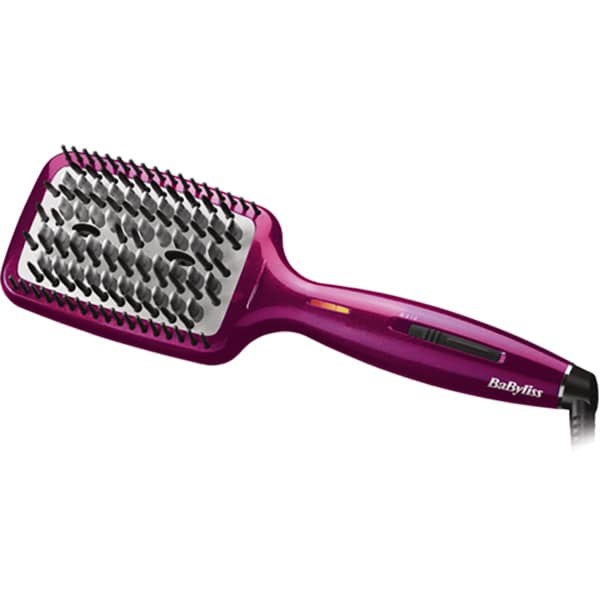 Perie termica BABYLISS Liss Brush 3D HSB100E, 3 trepte temperatura, Ionizare, roz