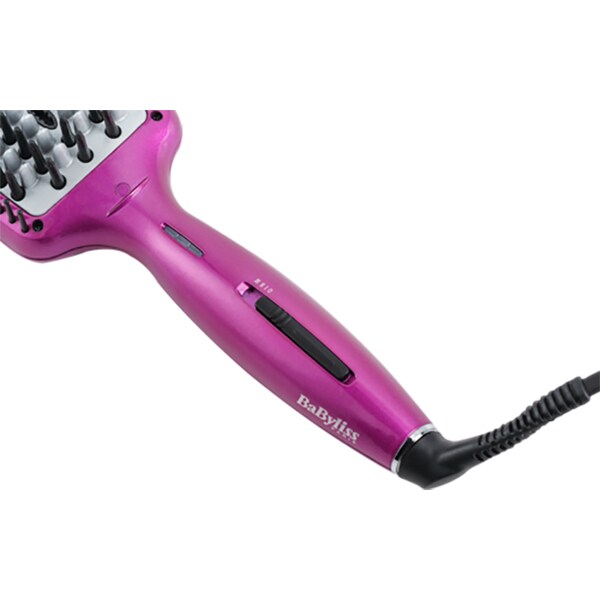 Perie termica BABYLISS Liss Brush 3D HSB100E, 3 trepte temperatura, Ionizare, roz