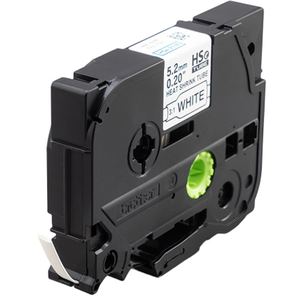 Banda etichete BROTHER HSe-211E, 5.2 mm, 1.5 m, negru pe alb