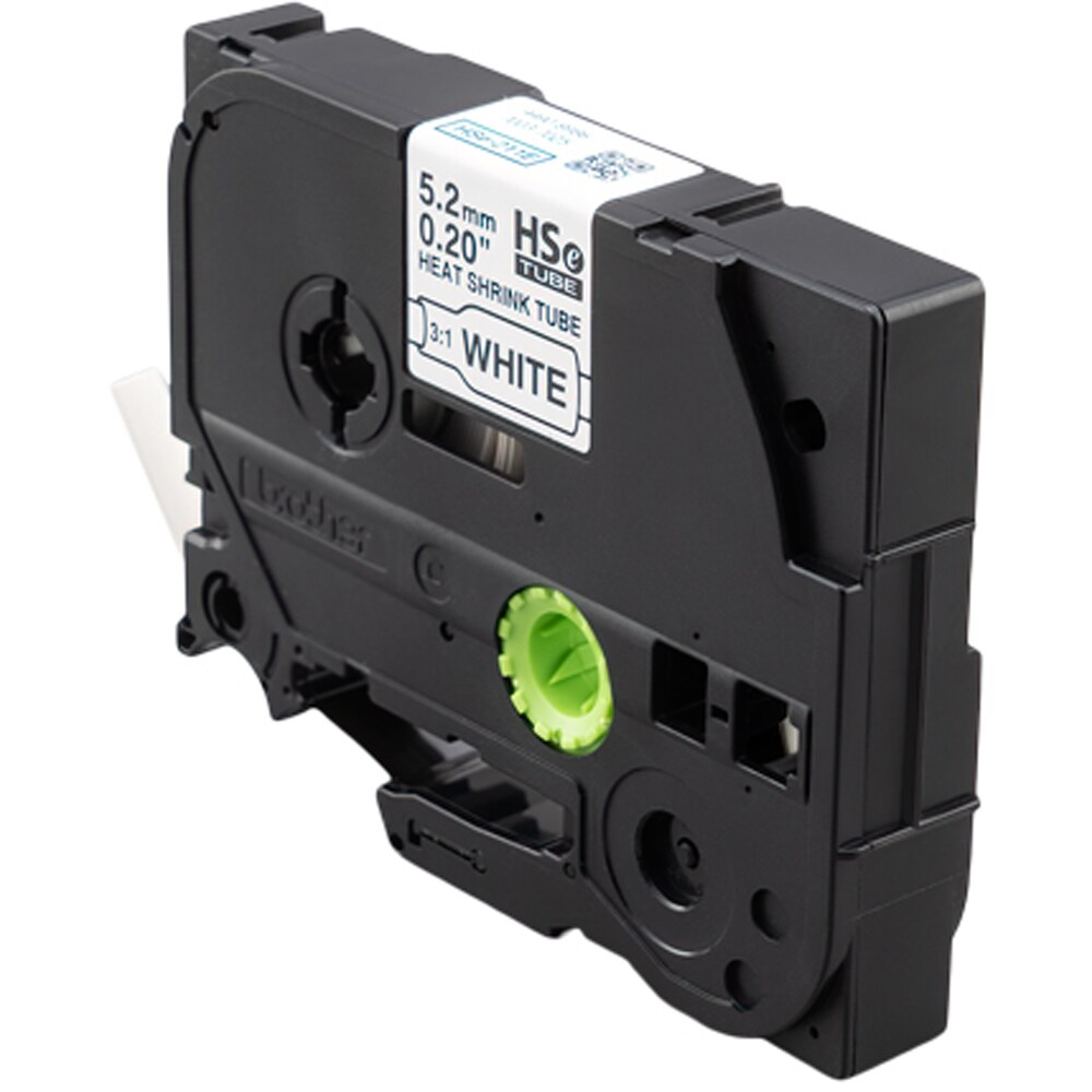 Banda etichete BROTHER HSe-211E, 5.2 mm, 1.5 m, negru pe alb