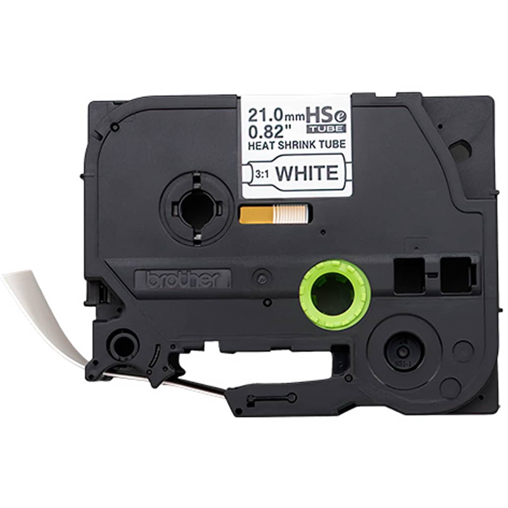 Banda etichete BROTHER HSe-251E, 21 mm, 1.5 m, negru pe alb