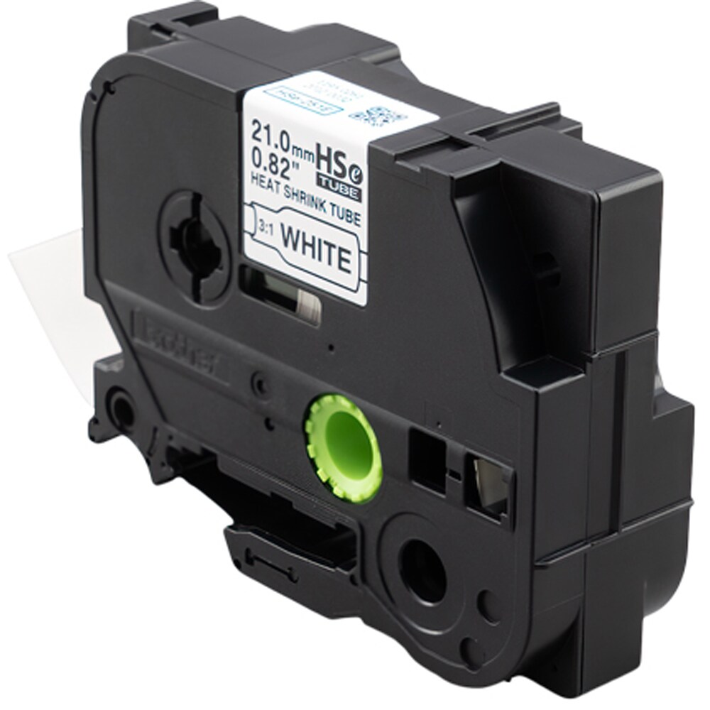 Banda etichete BROTHER HSe-251E, 21 mm, 1.5 m, negru pe alb