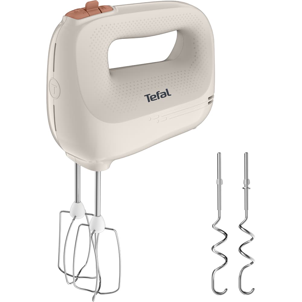 Mixer de mana TEFAL Prep Mix Essential HT420BF0, 450W, 5 trepte viteza, crem