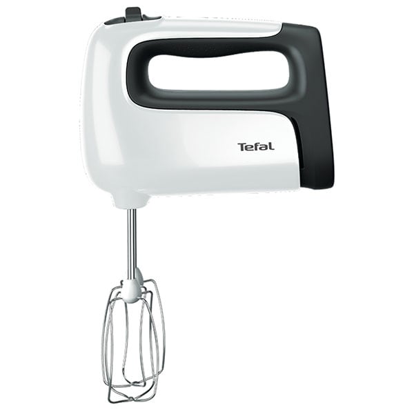 Mixer de mana TEFAL Prep'Mix HT461138, 0.6l, 500W, 5 trepte viteza, alb-gri inchis