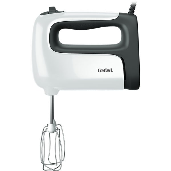 Mixer de mana TEFAL Prep'Mix HT461138, 0.6l, 500W, 5 trepte viteza, alb-gri inchis