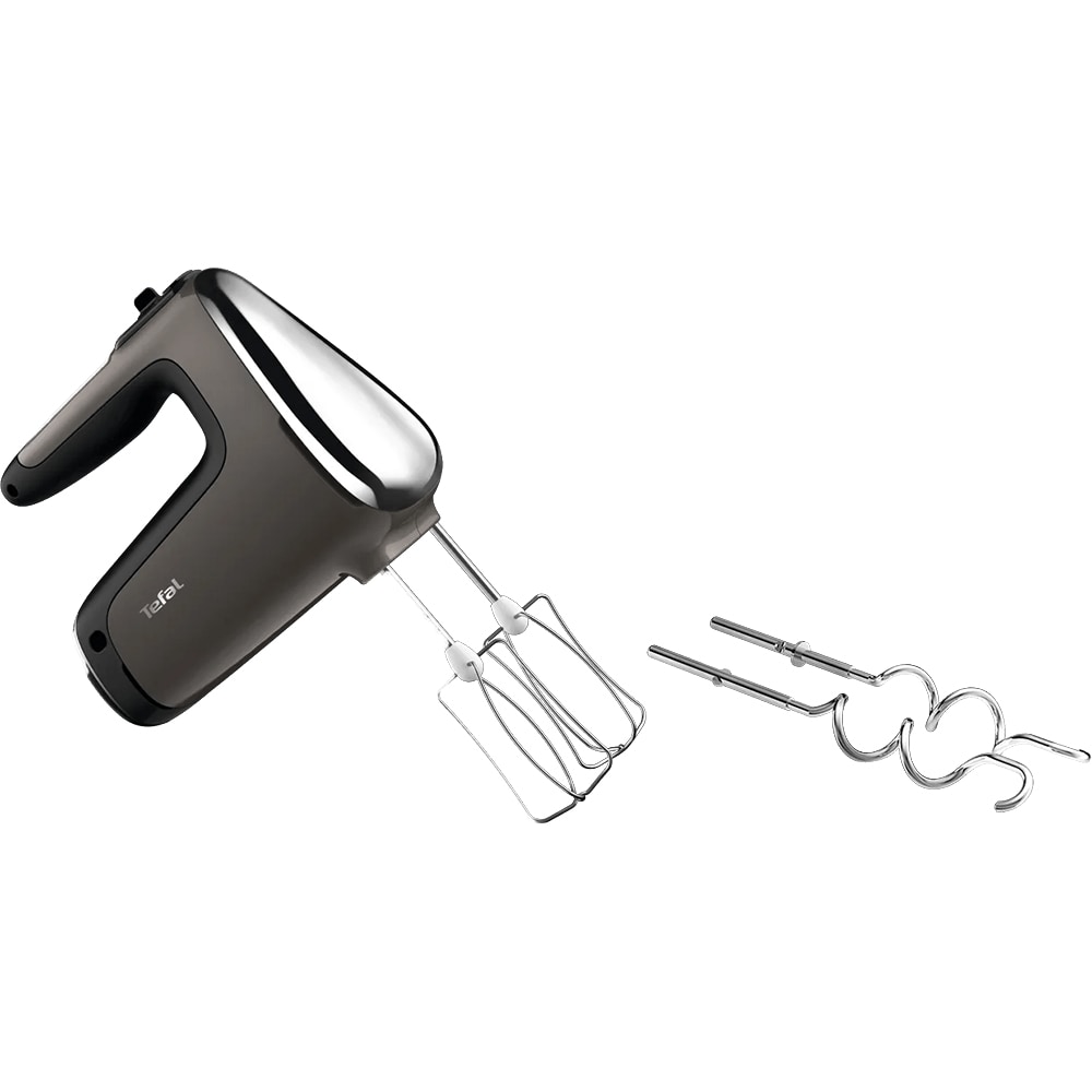 Mixer de mana TEFAL Powermix Silence HT660EE0, 850W, 5 trepte viteza, gri-negru