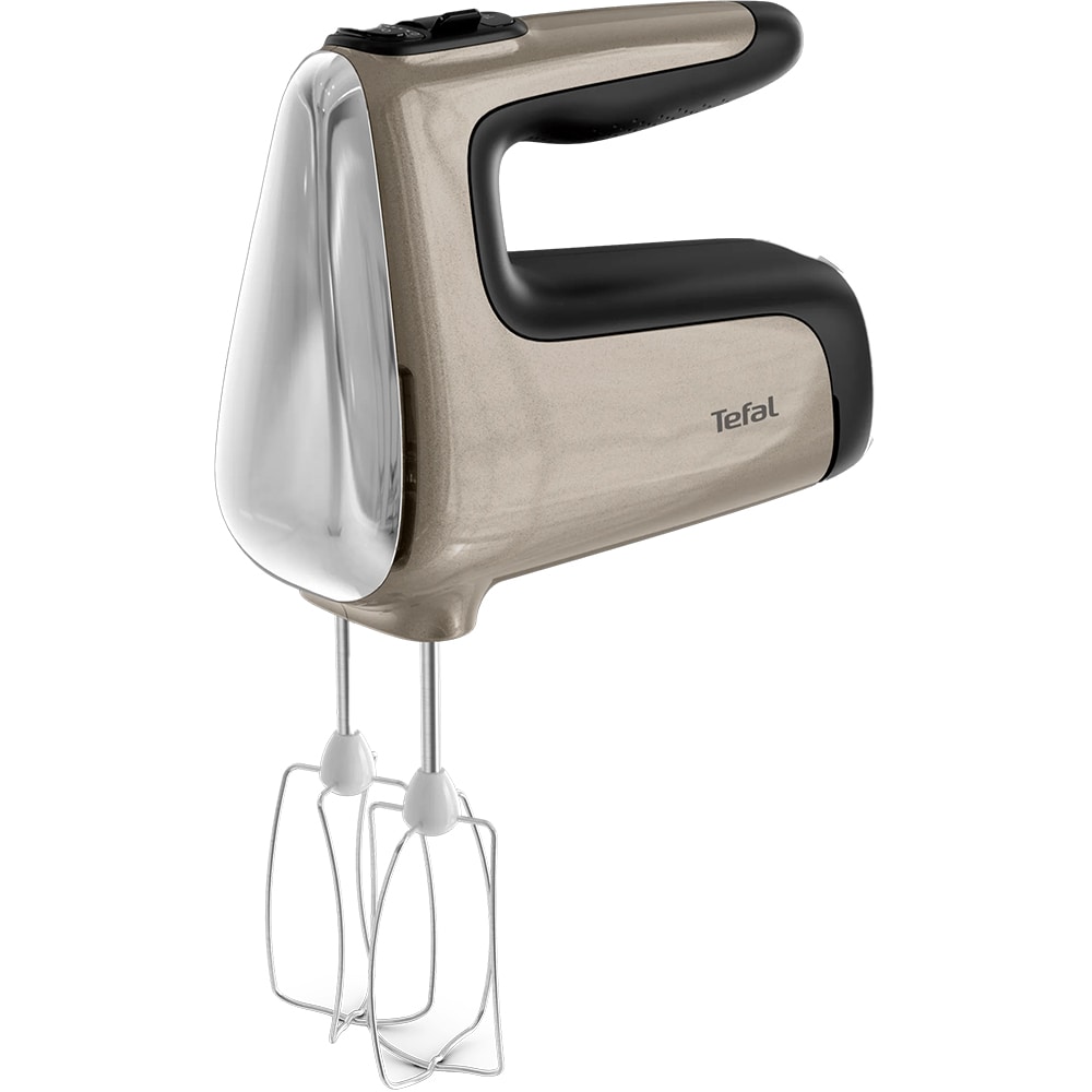 Mixer de mana TEFAL Powermix Silence HT663AF0, 850W, 6 trepte viteza, crem-negru