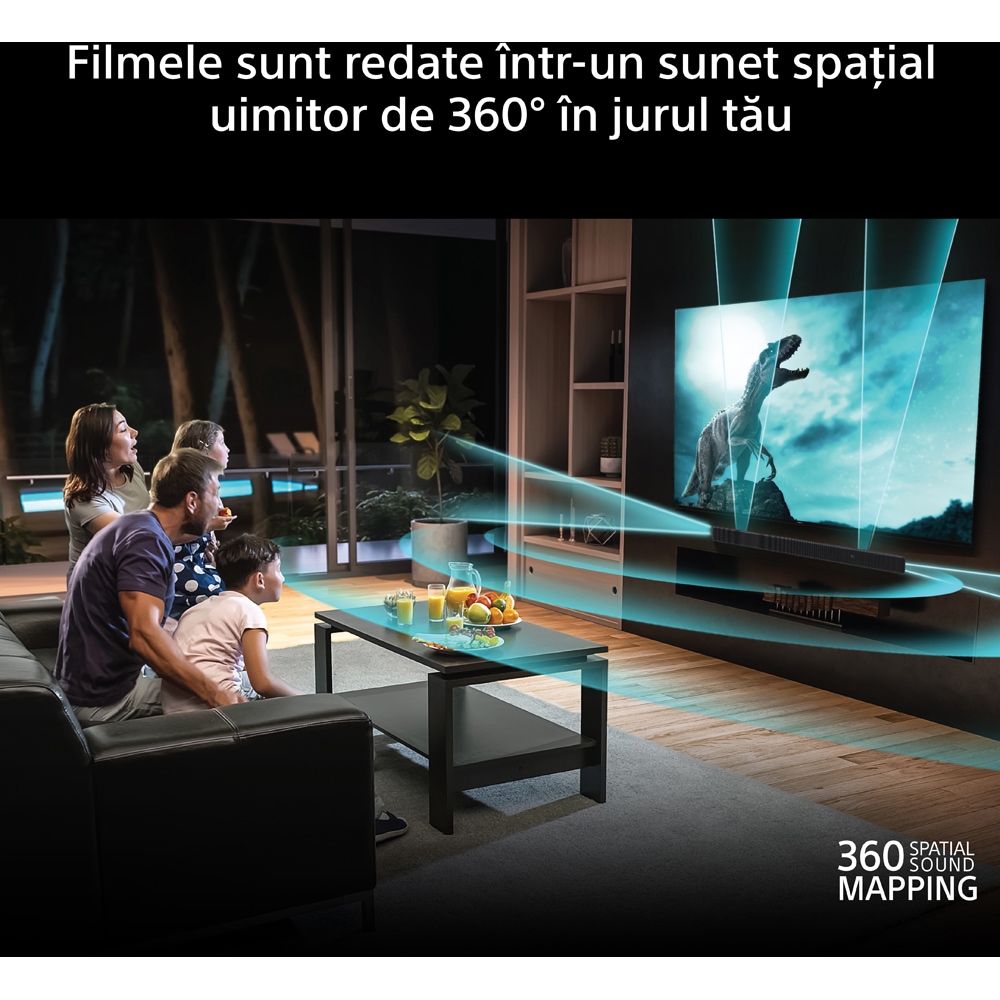 Soundbar SONY BRAVIA Theatre Bar 7, 5.0.2, 405W, Wi-Fi, Bluetooth, Dolby Atmos, negru