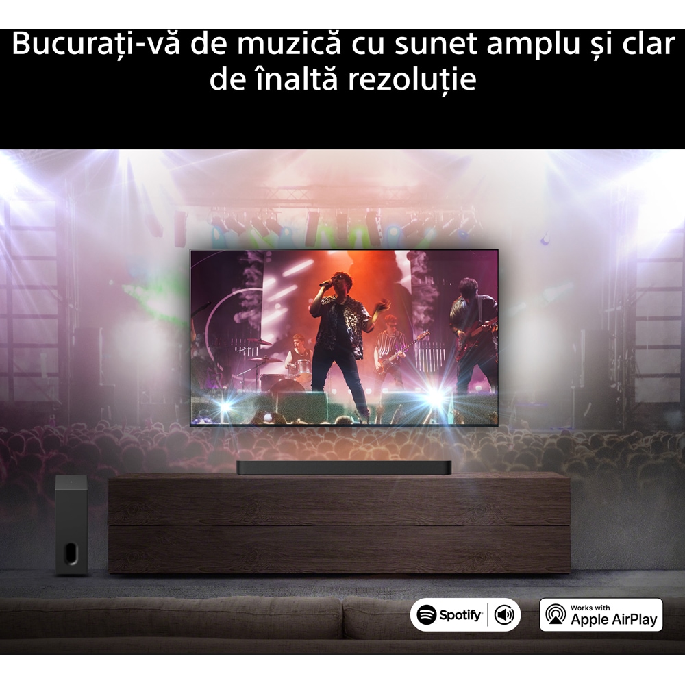 Soundbar SONY BRAVIA Theatre Bar 7, 5.0.2, 405W, Wi-Fi, Bluetooth, Dolby Atmos, negru