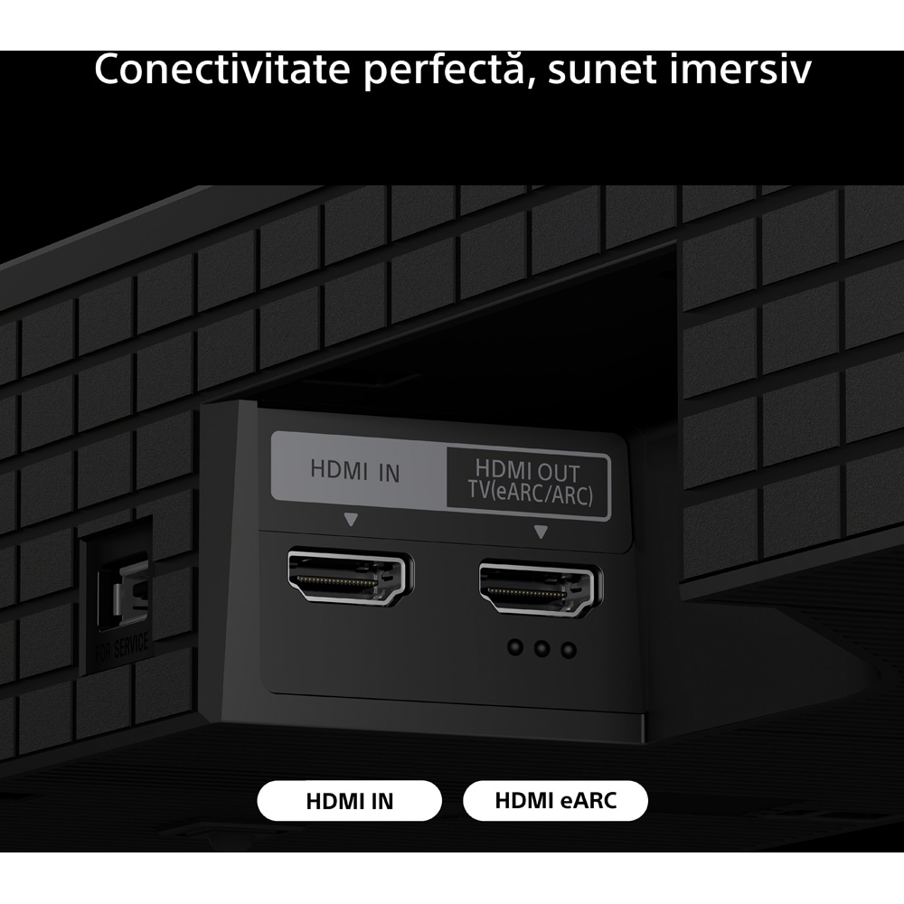 Soundbar SONY BRAVIA Theatre Bar 7 + S, 5.1.2, 505W, Wi-Fi, Bluetooth, Dolby Atmos, negru