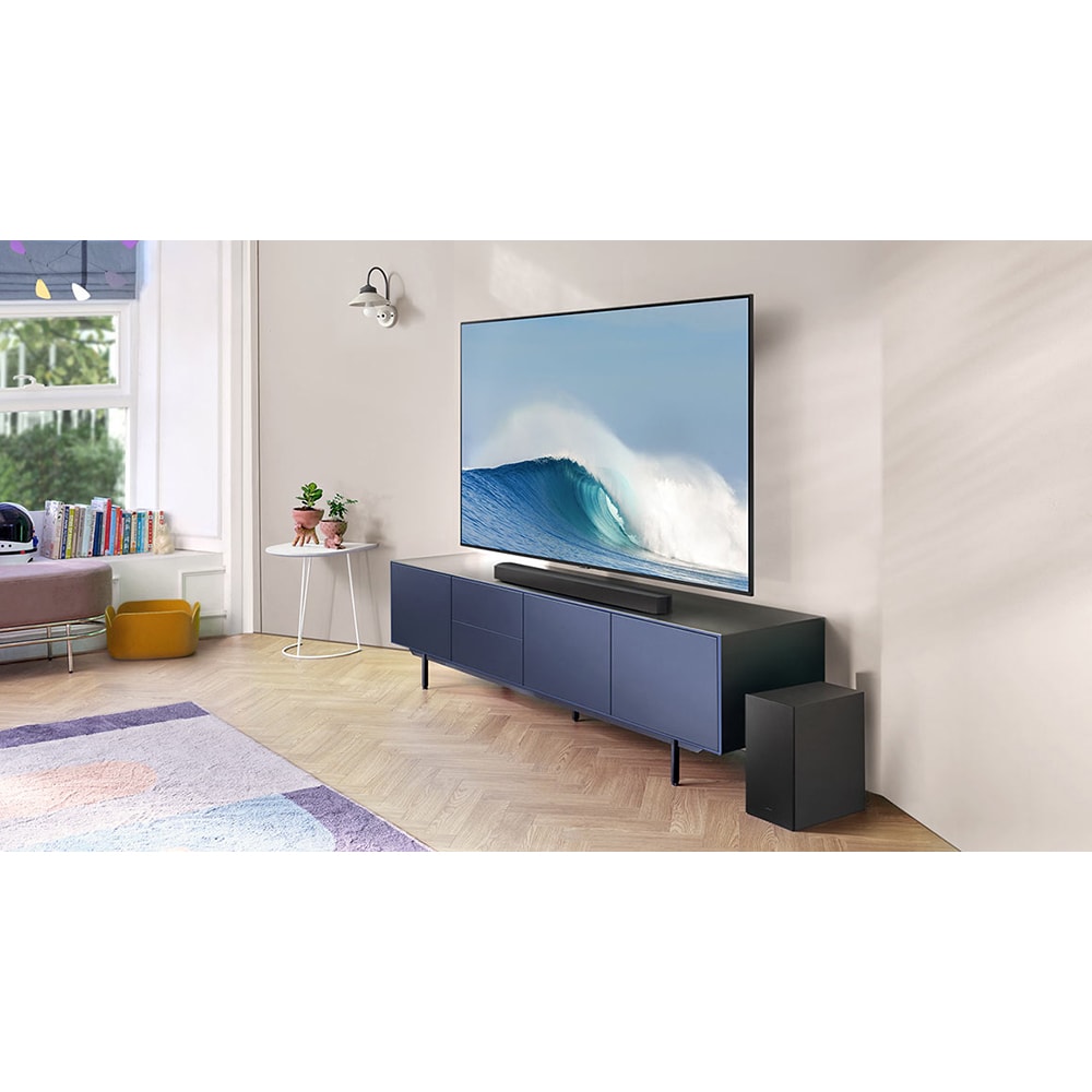 Soundbar SAMSUNG HW-C450, 2.1, 300W, Bluetooth, Subwoofer Wireless, Dolby, negru