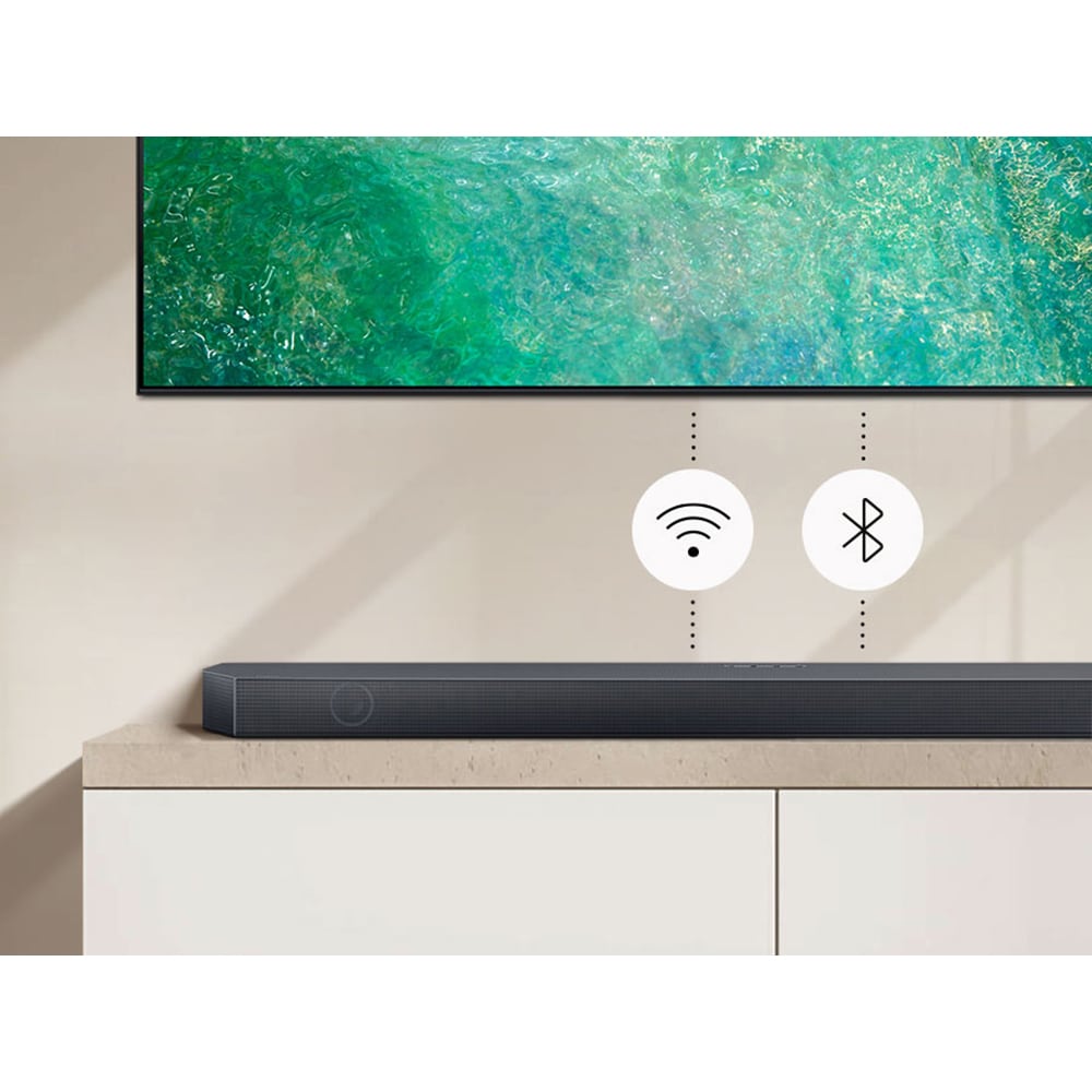 Soundbar SAMSUNG HW-Q700C, 3.1.2, 320W, Bluetooth, Wi-Fi, Subwoofer Wireless, Dolby Atmos, negru