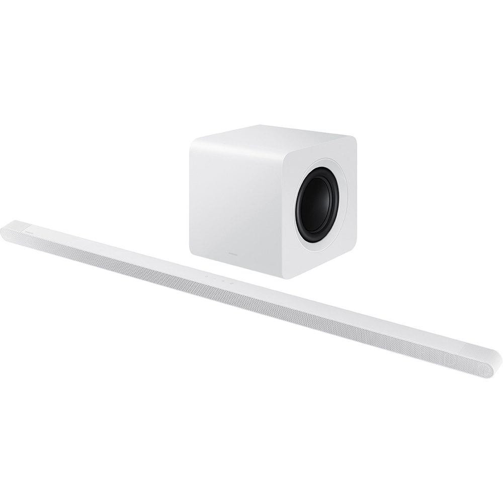 Soundbar SAMSUNG HW-S801D, 3.1.2, 330W, Bluetooth, Wi-Fi, Subwoofer wireless, Dolby Atmos, alb