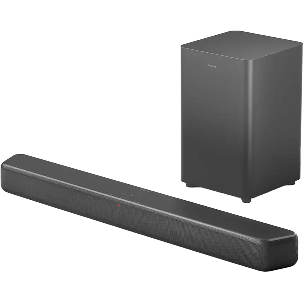 Soundbar PHILIPS TAB5309, 2.1, 240W, Bluetooth, Subwoofer Wireless, Dolby Digital Plus, gri inchis