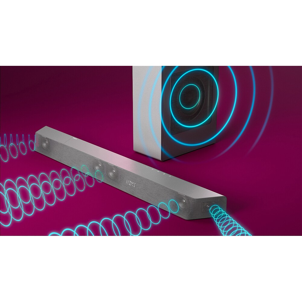 Soundbar PHILIPS TAB8507/10, 3.1, 300W, Bluetooth, Subwoofer Wireless, argintiu
