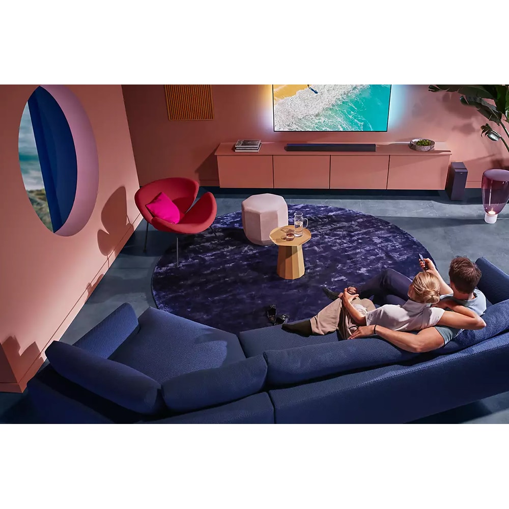 Soundbar PHILIPS TAB8805/10, 3.1, Bluetooth, Wi-Fi, Subwoofer Wireless, Dolby, negru