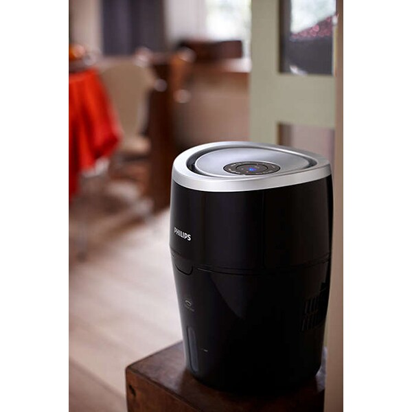 Umidificator PHILIPS HU4813/10, 2l, Tehnologie NanoCloud, negru-argintiu