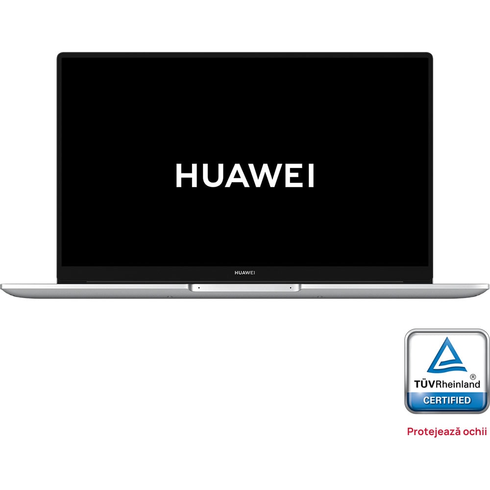 Laptop HUAWEI MateBook D15, Intel Core i5-1135G7 pana la 4.2GHz, 15.6" Full HD, 8GB, SSD 512GB, Intel Iris Xe Graphics, Free DOS, argintiu