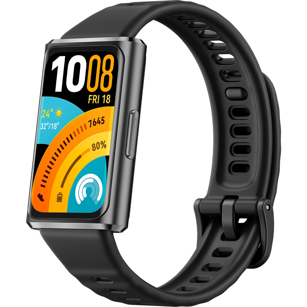 Bratara fitness HUAWEI Band 11 Pro, Android /iOS, Black Fluoroelastomer Strap