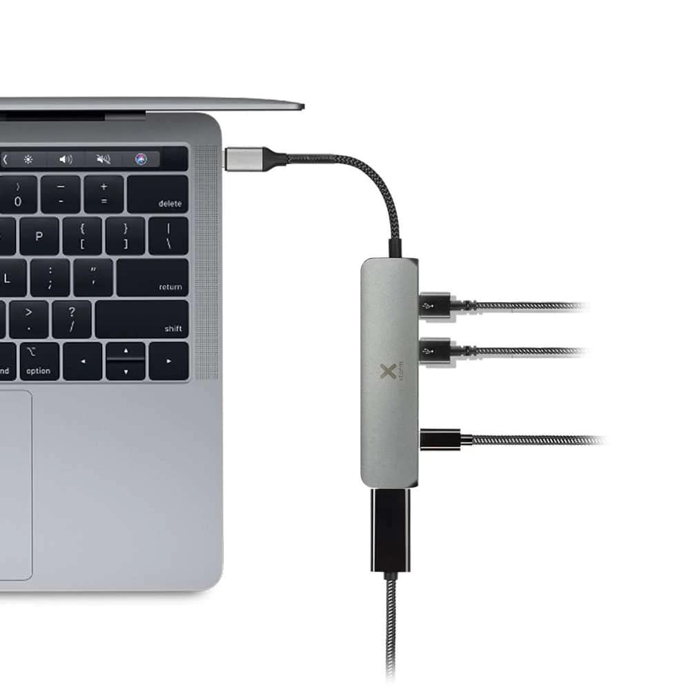 Hub USB XTORM Worx 196481, USB 3.0, USB-C, HDMI, argintiu
