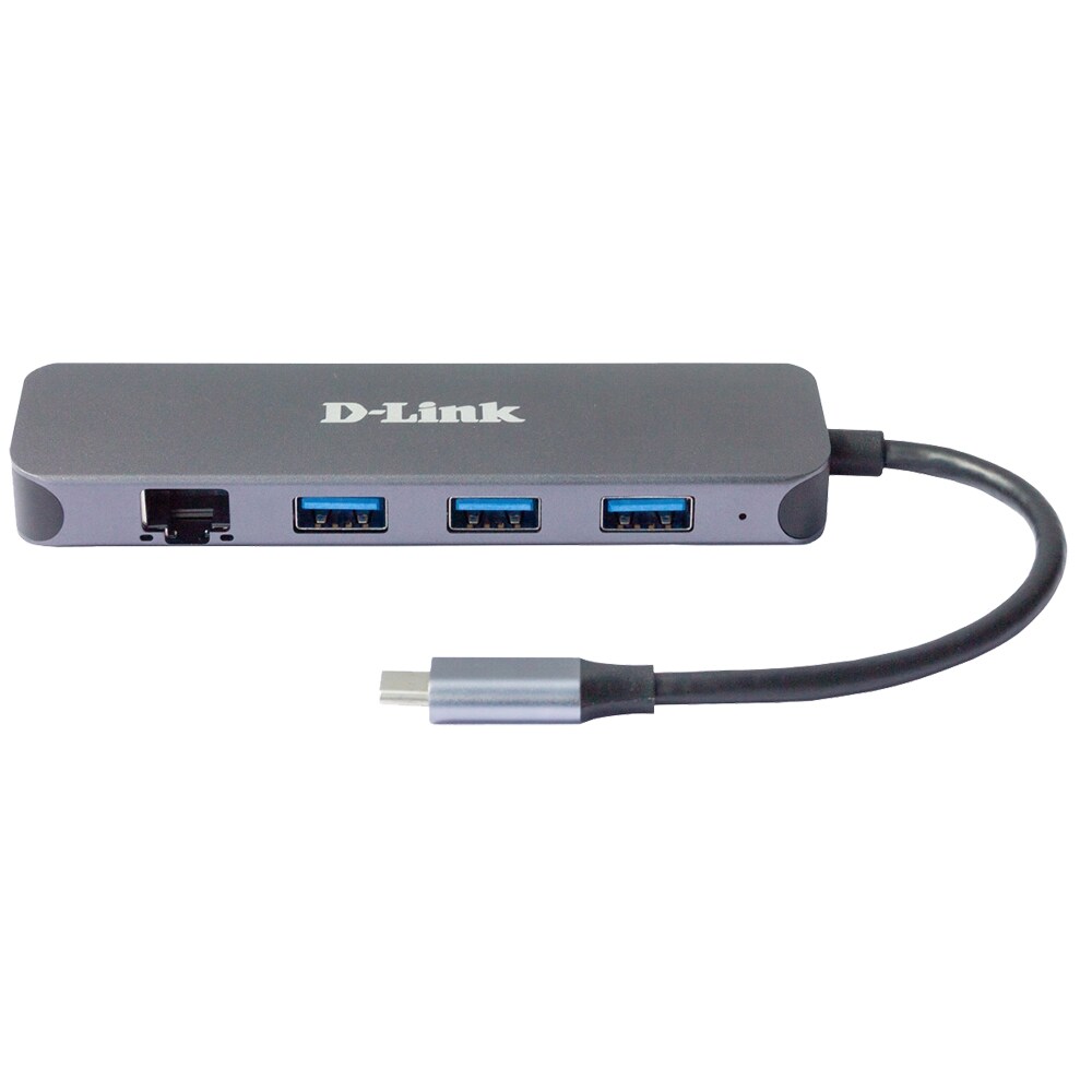 Hub USB D-LINK DUB-2334, 5 in 1, USB 3.0, negru