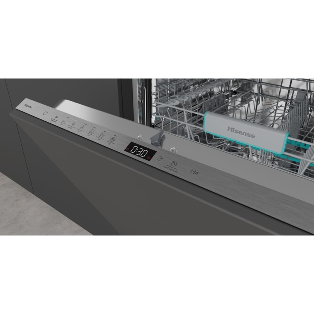Masina de spalat vase incorporabila HISENSE HV642C65, 14 seturi, 6 programe, 60 cm, Clasa C, panou comanda argintiu