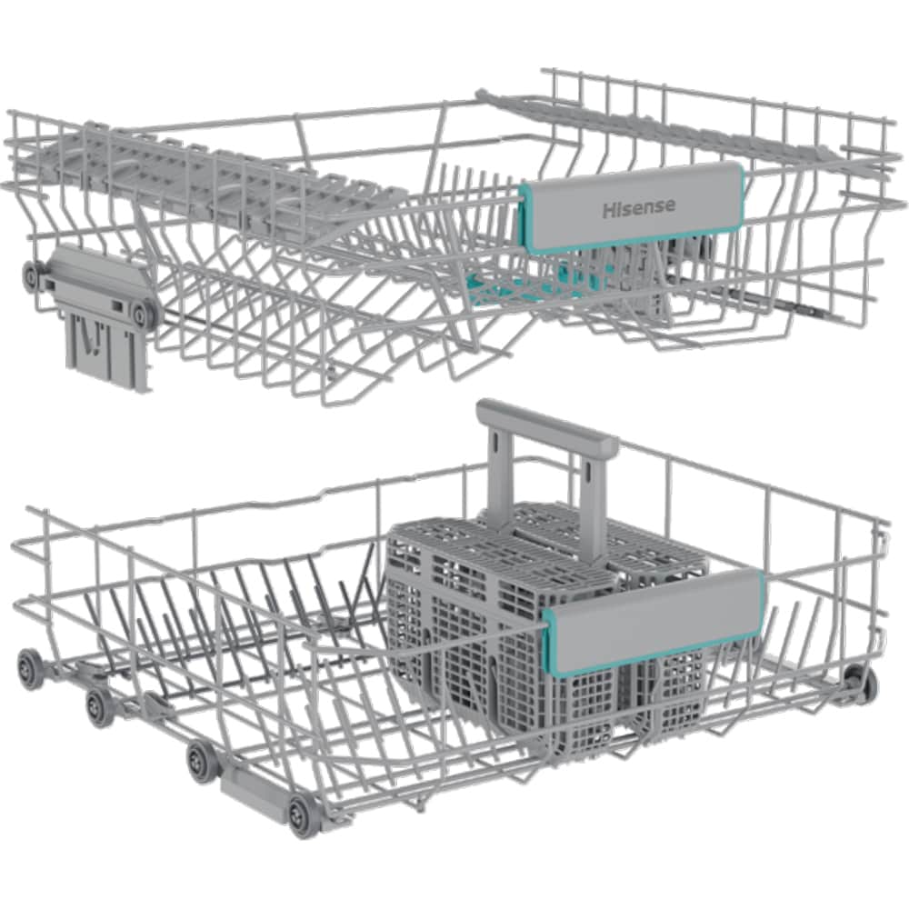 Masina de spalat vase incorporabila HISENSE HV642C65, 14 seturi, 6 programe, 60 cm, Clasa C, panou comanda argintiu