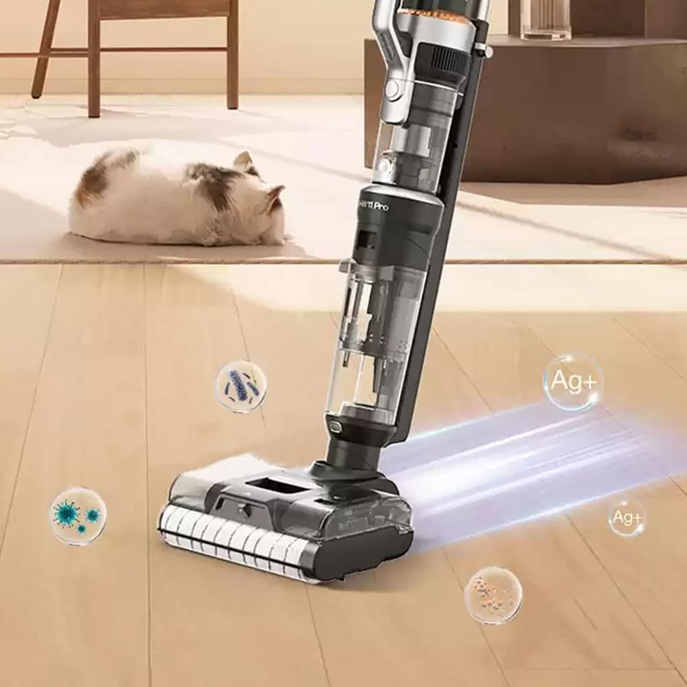 Aspirator vertical JIMMY Pro Cordless HW11PRO, 0.3l, autonomie max 75 min, iluminare LED, argintiu-negru