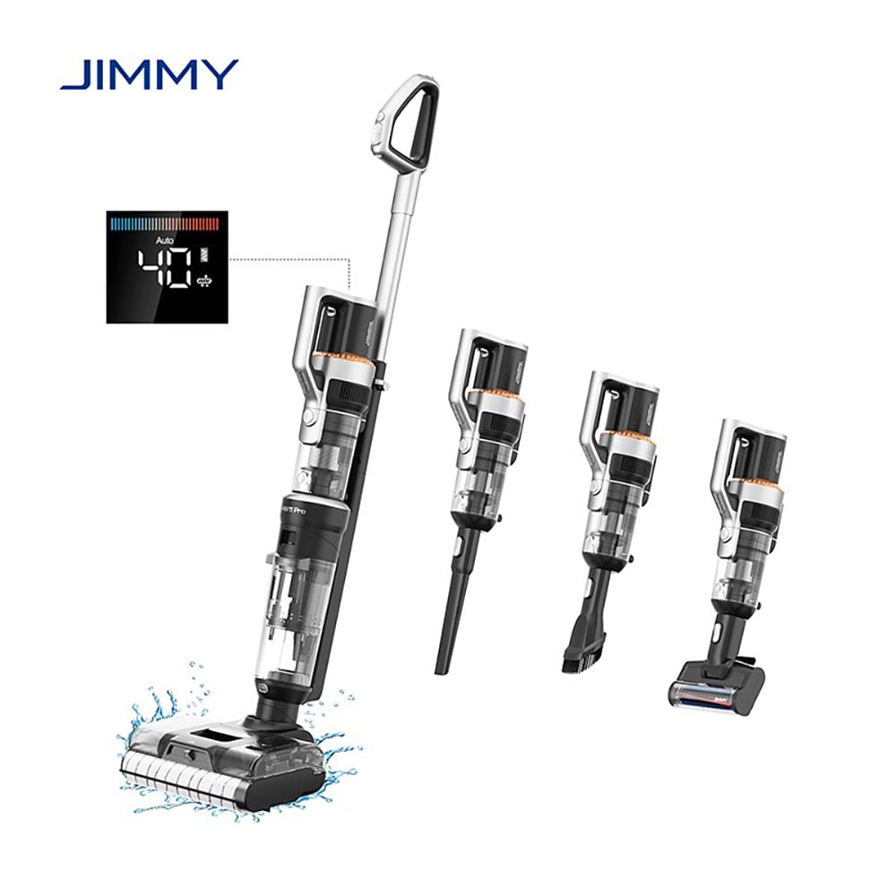 Aspirator vertical JIMMY Pro Cordless HW11PRO, 0.3l, autonomie max 75 min, iluminare LED, argintiu-negru