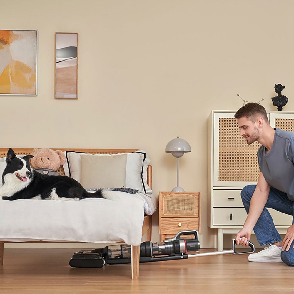 Aspirator vertical JIMMY Pro Max Cordless PRO HW11P, 0.3l, autonomie max 80 min, iluminare LED, negru-argintiu