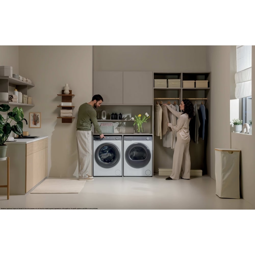Masina de spalat rufe frontala HAIER X7 HW80-B14367TU1, Steam, 8 kg, 1400rpm, Clasa A, Wi-Fi, alb
