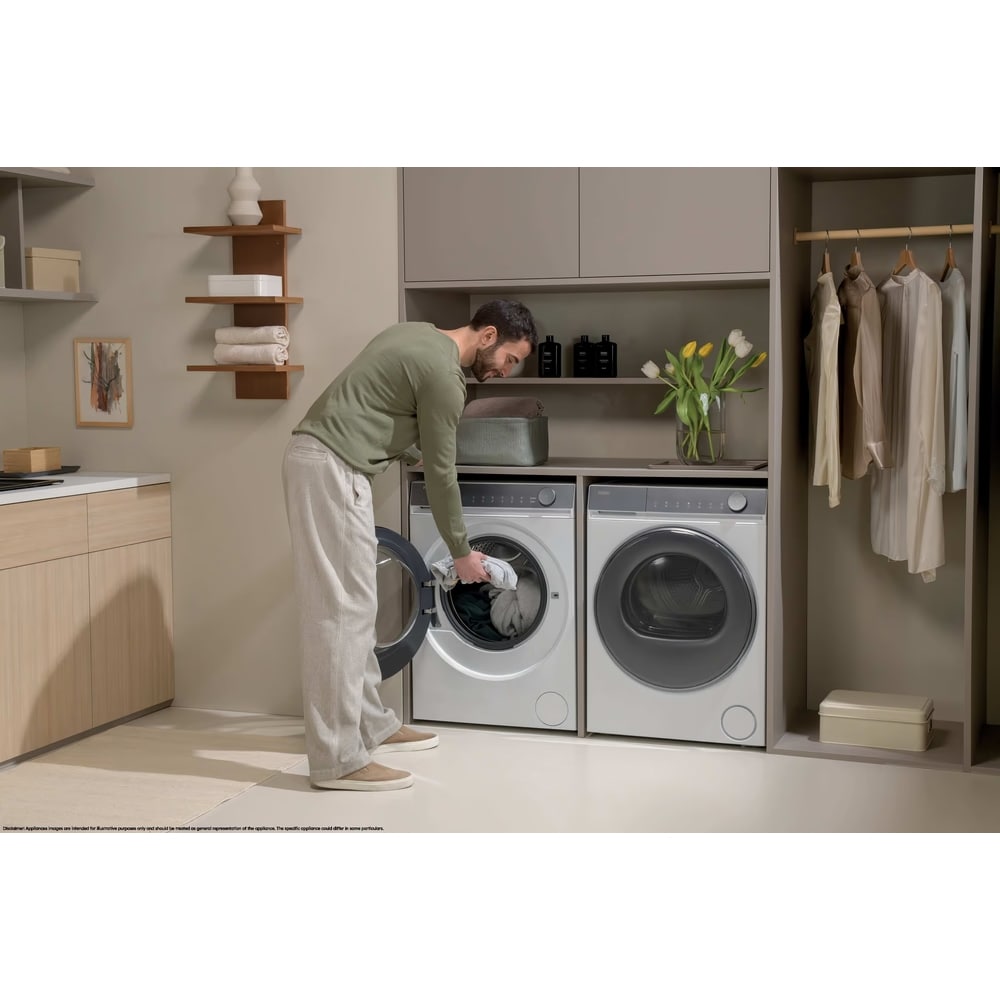 Masina de spalat rufe frontala HAIER X7 HW80-B14367TU1, Steam, 8 kg, 1400rpm, Clasa A, Wi-Fi, alb