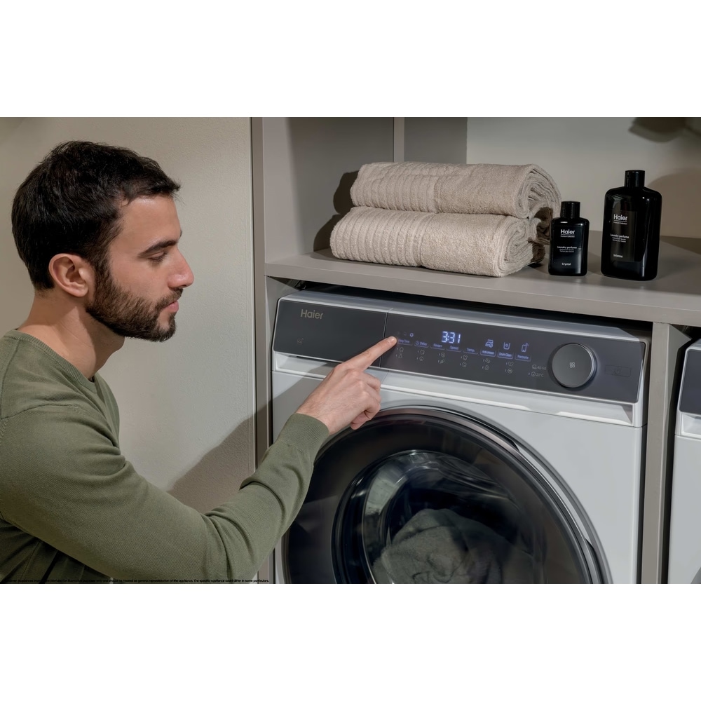 Masina de spalat rufe frontala HAIER X7 HW80-B14367TU1, Steam, 8 kg, 1400rpm, Clasa A, Wi-Fi, alb