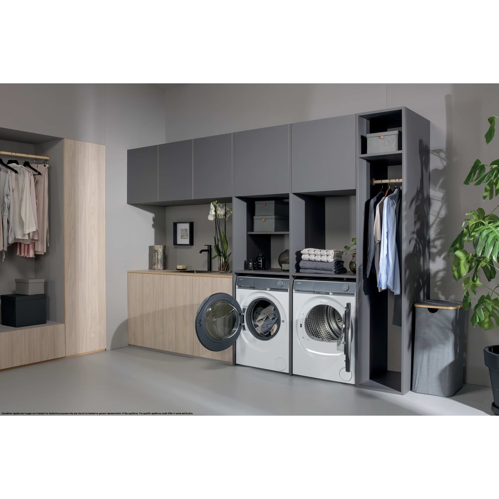 Masina de spalat rufe frontala HAIER HW90-BD14387U-S, Steam, Wi-Fi, 9 kg, 1400rpm, Clasa A, alb