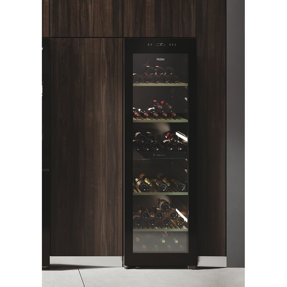 Racitor de vinuri HAIER HWS236GDGU1, 236 sticle, H 190 cm, Clasa G, Wi-Fi, negru