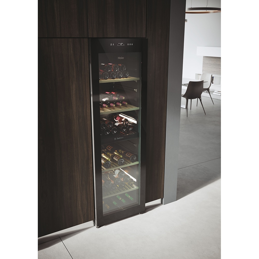 Racitor de vinuri HAIER HWS236GDGU1, 236 sticle, H 190 cm, Clasa G, Wi-Fi, negru