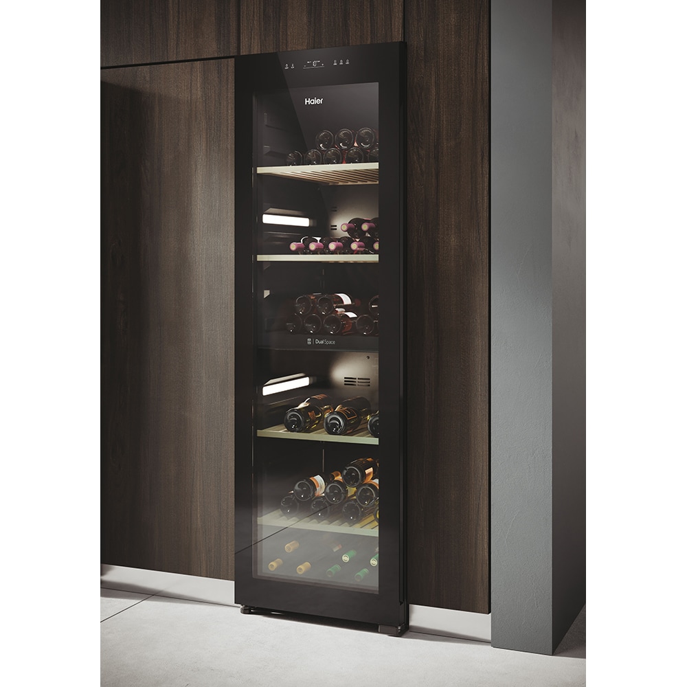Racitor de vinuri HAIER HWS236GDGU1, 236 sticle, H 190 cm, Clasa G, Wi-Fi, negru
