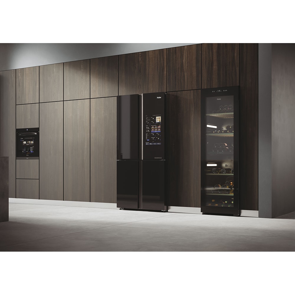 Racitor de vinuri HAIER HWS236GDGU1, 236 sticle, H 190 cm, Clasa G, Wi-Fi, negru