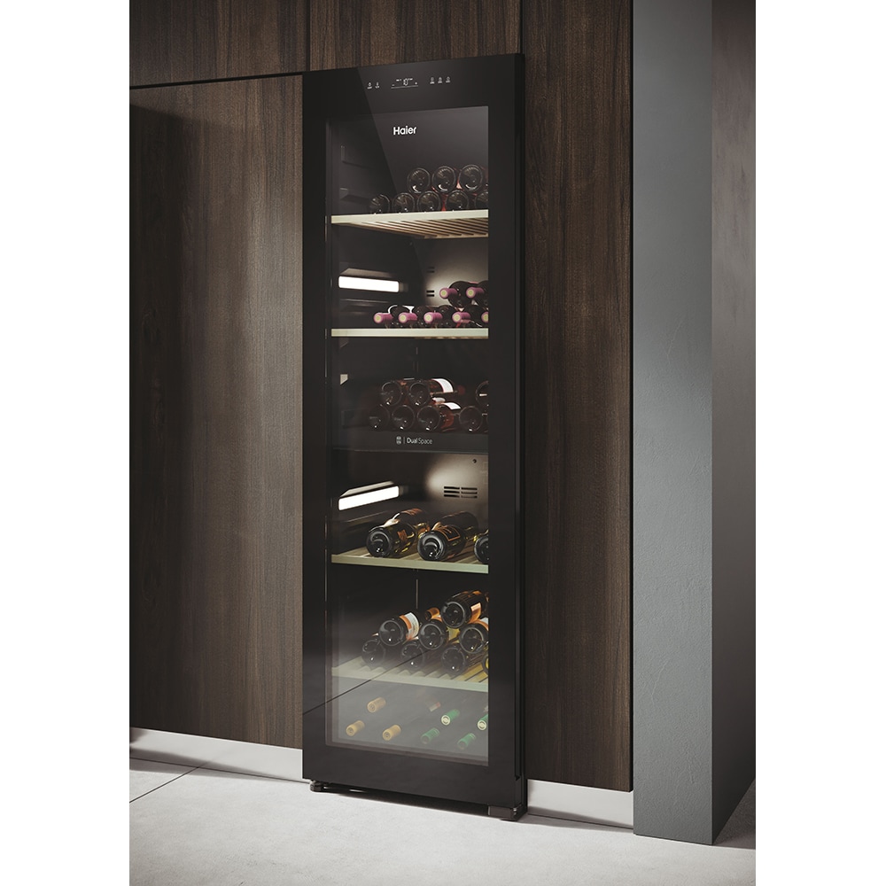 Racitor de vinuri HAIER HWS236GDGU1, 236 sticle, H 190 cm, Clasa G, Wi-Fi, negru