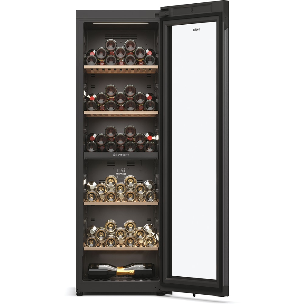 Racitor de vinuri HAIER HWS236GDGU1, 236 sticle, H 190 cm, Clasa G, Wi-Fi, negru