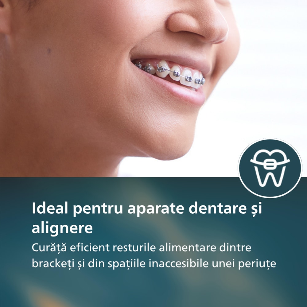 Irigator bucal PHILIPS Sonicare Compact Flosser 1000 HX3333/24, 2 capete, albastru