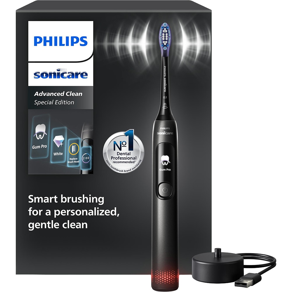 Periuta de dinti electrica PHILIPS Sonicare Advanced Clean HX3792/11, 31000 miscari/min, 5 programe, 1 capat, negru