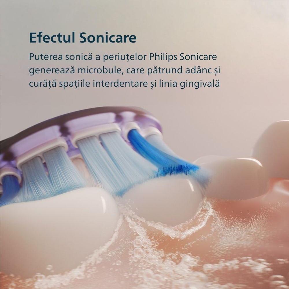 Periuta de dinti electrica PHILIPS Sonicare Advanced Clean HX3792/11, 31000 miscari/min, 5 programe, 1 capat, negru